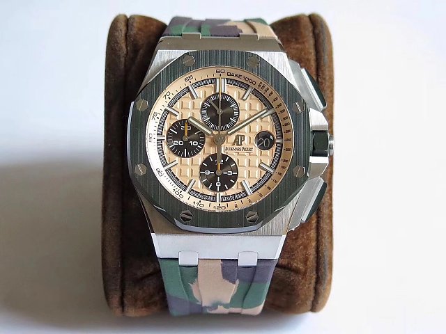 J12 Factory V2 Edition Replica Audemars Piguet ROO 2018 Combat Green Ceramic Watch with Clone 3126 Movement